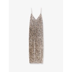 Long dress with all-over sequins