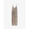 Long dress with all-over sequins