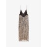 Long dress with all-over sequins