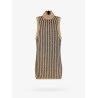 Wool blend dress with metallized effect