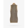 Wool blend dress with metallized effect