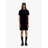 Stretch cotton polo dress with contrasting profiles