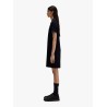 Stretch cotton polo dress with contrasting profiles