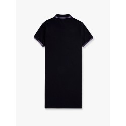 Stretch cotton polo dress with contrasting profiles