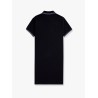 Stretch cotton polo dress with contrasting profiles