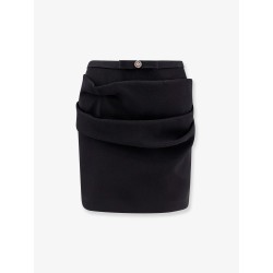 Responsible  wool mini skirt with medusa detail