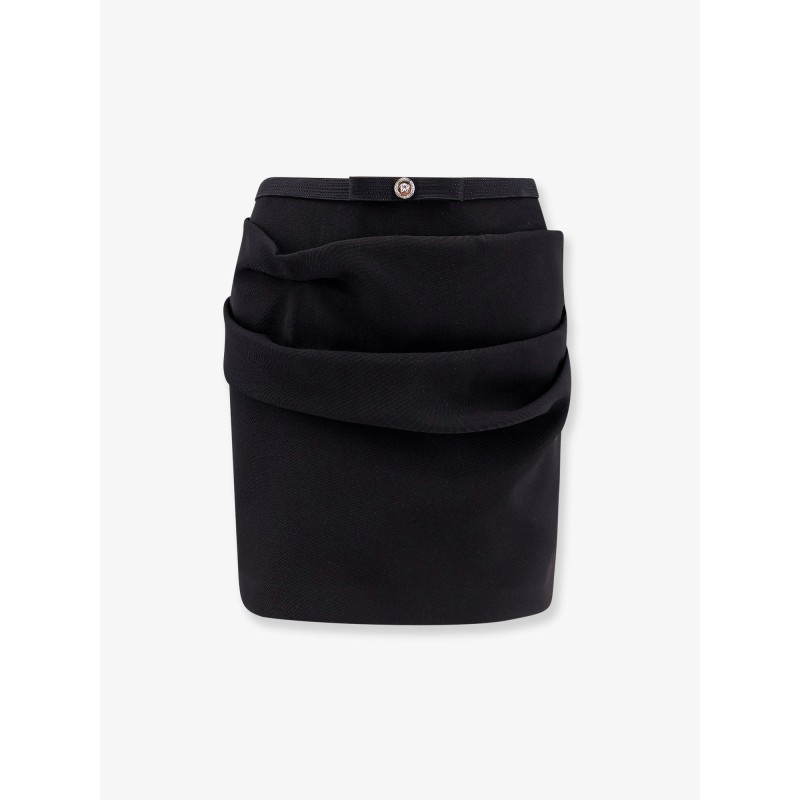 Responsible  wool mini skirt with medusa detail