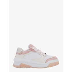 Leather sneakers with greca detail
