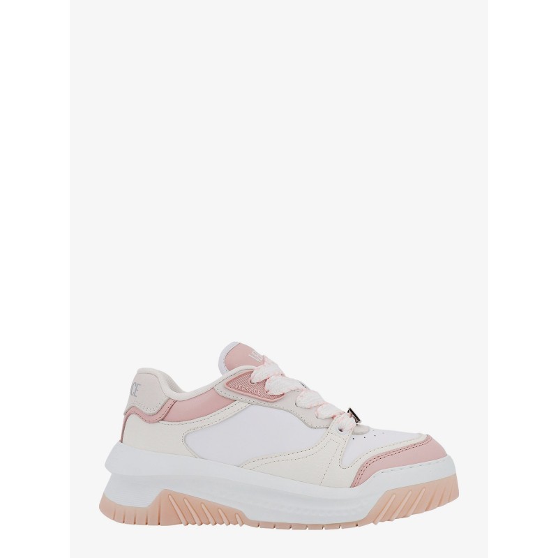Leather sneakers with greca detail