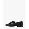 Leather ballerinas with frontal studs