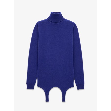 Cashmere sweater with garter detail
