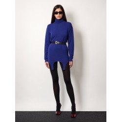 Cashmere sweater with garter detail