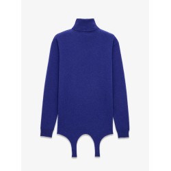 Cashmere sweater with garter detail