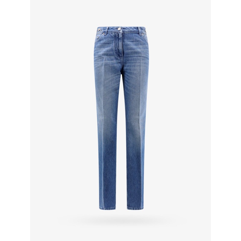 Cotton jeans with 95' medusa detail
