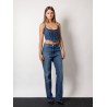 Cotton jeans with 95' medusa detail