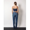 Cotton jeans with 95' medusa detail