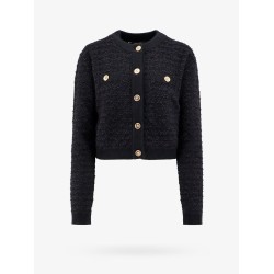 Bouclé tweed cardigan with medusa buttons