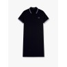 Stretch cotton polo dress with contrasting profiles