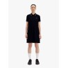 Stretch cotton polo dress with contrasting profiles
