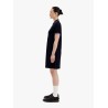 Stretch cotton polo dress with contrasting profiles