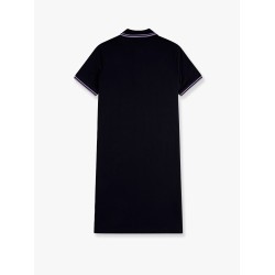 Stretch cotton polo dress with contrasting profiles