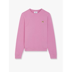 Cotton sweatshirt with iconic embroidered logo on the front