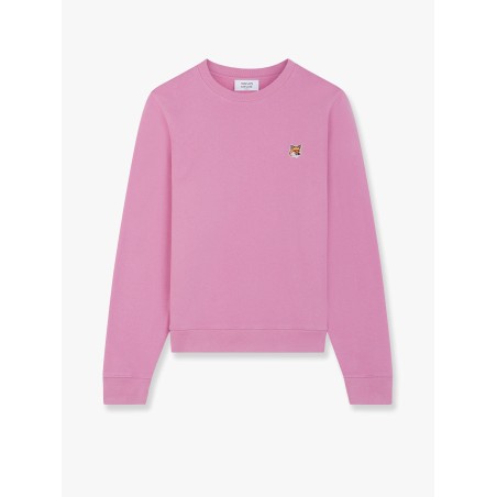 Cotton sweatshirt with iconic embroidered logo on the front