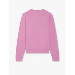 Cotton sweatshirt with iconic embroidered logo on the front