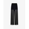 Viscose trouser with transparent effect