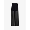 Viscose trouser with transparent effect