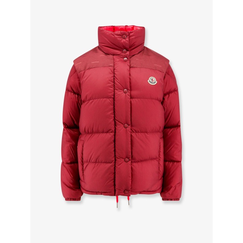 Verone re/icon padded and quilted nylon jacket with frontal logo patch