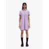 Stretch cotton polo dress with contrasting profiles