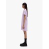 Stretch cotton polo dress with contrasting profiles