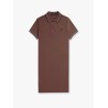 Stretch cotton polo dress with contrasting profiles