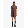 Stretch cotton polo dress with contrasting profiles