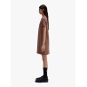 Stretch cotton polo dress with contrasting profiles