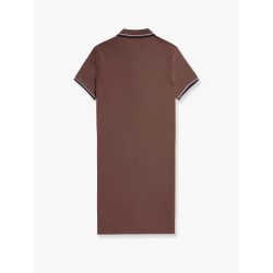 Stretch cotton polo dress with contrasting profiles