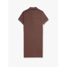 Stretch cotton polo dress with contrasting profiles