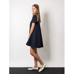 Mary-jane leather ballerinas with vlogo signature