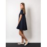 Mary-jane leather ballerinas with vlogo signature