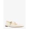 Mary-jane leather ballerinas with vlogo signature