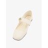 Mary-jane leather ballerinas with vlogo signature