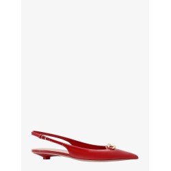 Patent leather slingback with vlogo signature detail