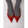 Patent leather slingback with vlogo signature detail