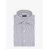 Cotton shirt with striped motif