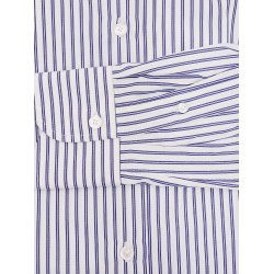 Cotton shirt with striped motif