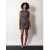 Jersey dress with padded effect