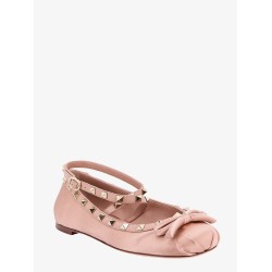 Satin ballerinas with iconic studs