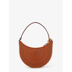 Mini hobo vlogo signature valentino garavani leather and rafia bag with metal and leather shoulder strap