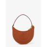 Mini hobo vlogo signature valentino garavani leather and rafia bag with metal and leather shoulder strap
